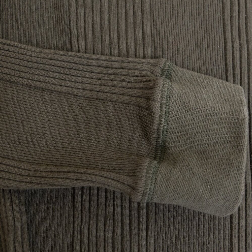 Vintage Guess Thermal Henley XL Army Green Union Made Workwear - Picture 7 of 14